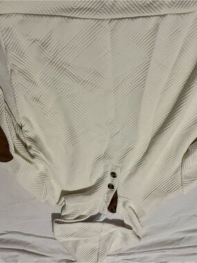 Crewneck Men's Sweater - Cream Textured Knit